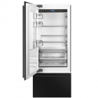 Комбінований холодильник, що вбудовується, 70 см, No Frost Smeg CLASSICA RI76LSI нерж.сталь, петлі зліва