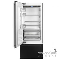 Комбінований холодильник, що вбудовується, 70 см, No Frost Smeg CLASSICA RI76LSI нерж.сталь, петлі зліва