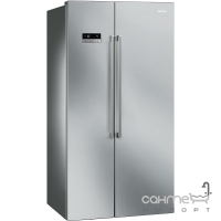 Холодильник Side-by-Side соло, 91 см, No Frost Smeg UNIVERSAL SBS63XE нержавіюча сталь