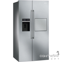 Холодильник Side-by-Side соло з міні-баром, 91 см, No Frost Smeg UNIVERSAL SBS63XEDH нержавіюча сталь