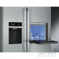 Холодильник Side-by-Side соло с минибаром, 91 см, No Frost Smeg UNIVERSAL SBS63XEDH нержавеющая сталь