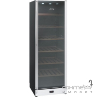Холодильник для соло вина, 60 см Smeg CLASSICA SCV115A чорний