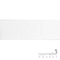 Настенная плитка, декор, случайный дизайн 10x30 ESENCIA RELIEVE BRILLO BLANCO (белая)