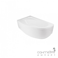 Асиметрична ванна Besco PMD Piramida Cornea 140x80 біла, ліва