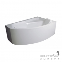 Асиметрична ванна Besco PMD Piramida Rima 140x90 біла, права