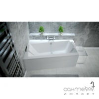 Асимметричная ванна Besco PMD Piramida Infinity 160x100 белая, левая