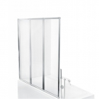 Шторка для ванны Besco PMD Piramida Ambition premium -3 130х140, профиль хром, стекло прозрачное