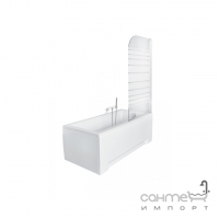 Шторка для ванны Besco PMD Piramida Ambition-1 75х130, профиль хром, стекло в ассортименте