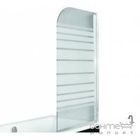 Шторка для ванны Besco PMD Piramida Ambition-1 75х130, профиль хром, стекло в ассортименте