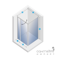 Душевая дверь New Trendy Perfecta EXK-1187 прозрачное стекло
