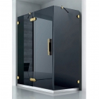 Прямокутна душова кабіна New Trendy Luxury SCN-019/SCN-020 графіт, золото