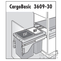 Мусорные ведра Hailo Cargo Basic Slide 3609-30