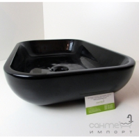 Раковина прямокутна на стільницю Disegno Ceramica Qubo 60 (QB06048001), чорна