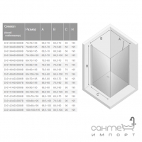 Душова кабіна New Trendy New Soleo 90x100 D-0141A/D-0089B прозоре скло, косий стабілізатор