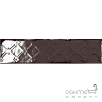 Керамічна плитка 8х33 Realonda Gala Antracita Decor (декор, чорна)