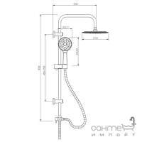 Душова стійка Invena Cameleon AU-26-002 хром/білий