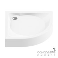 Напівкруглий душовий піддон New Trendy CANTARE 90x90 В-0228 білий