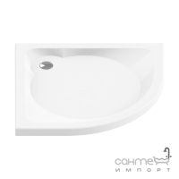 Напівкруглий душовий піддон New Trendy CANTARE 80x80 В-0159 білий