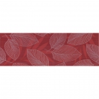 Настенная плитка, декор 20х60 Pamesa MOOD Decor FOGLI Rojo (красная)
