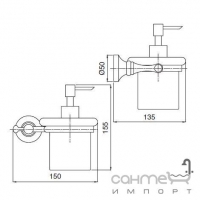 Дозатор для жидкого мыла Bugnatese Lady F4.24M.CR.0 хром