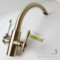 Змішувач для кухні з виливом для фільтрованої води з керамічною ручкою Zorg ZR 314-YF-50
