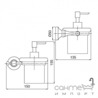 Дозатор для рідкого мила Bugnatese Lady F4.24M.DR6 золото кракелюр