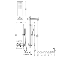 Душевая система скрытого монтажа Tres 207.252.10 хром