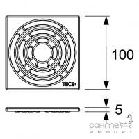 Решітка 100 мм TECE TECEdrainpoint S 366 50 02