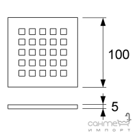 Решітка quadratum 100 мм TECE TECEdrainpoint S 366 50 06