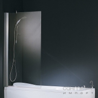 Шторка для ванни Novellini Aurora 1 80x150 AURORAN180-1B срібло, прозоре скло
