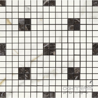 Мозаика 29x29 Ragno Bistrot Mosaico Calacatta Michelangelo Glossy (белая)