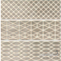 Настенная плитка, декор 10x30 Ragno Brick Glossy Decoro Grey (3 различных рисунка)