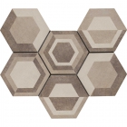 Плитка для підлоги, декор 21x18,2 Ragno Rewind Decoro Geometrico Corda (18 варіантів дизайну)