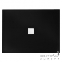 Прямоугольный душевой поддон Besco Nox UltraSlim Black 110х90 чёрный