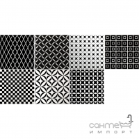 Настінна плитка Cas Black&White Decor Mix 20x20