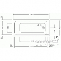 Акриловая ванна прямоугольная 170х75 Duravit D-Code 700100