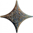 Вставка декоративная 6,7x6,7 Tau Ceramica Angara Estrella Dec Antracita
