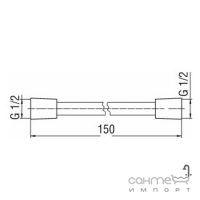 Душовий шланг 150см Nobili Rubinetterie Free Schower AD135/43CR хром