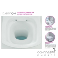 Унітаз-компакт безободковий Cersanit Colour Clean On 011 3/5 з сидінням softclose