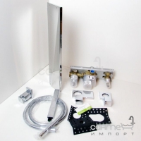 Вбудована душова система з термостатом на два положення Tres Slim-Tres 207.252.02 Хром