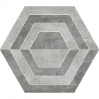 Плитка для підлоги декор Paradyz Scratch Grys Hexagon A