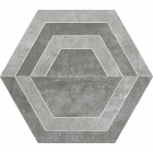 Плитка для підлоги декор Paradyz Scratch Grys Hexagon C