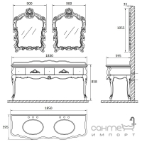 Комплект мебели для ванной комнаты Godi NS-21
