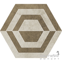 Плитка для підлоги декор Paradyz Scratch Beige Hexagon A