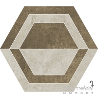 Плитка напольная декор Paradyz Scratch Beige Hexagon B