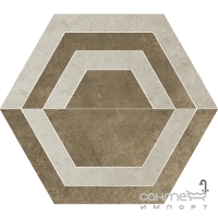 Плитка напольная декор Paradyz Scratch Beige Hexagon C