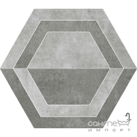 Плитка для підлоги декор Paradyz Scratch Grys Hexagon B