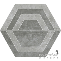 Плитка для підлоги декор Paradyz Scratch Grys Hexagon C