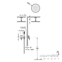 Душевая система скрытого монтажа Tres Max-Tres 062.180.80 хром