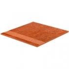 Плитка для ступени, с насечкой 300x240x10 Stroeher Roccia 8181 841 rosso (красно-коричневая)